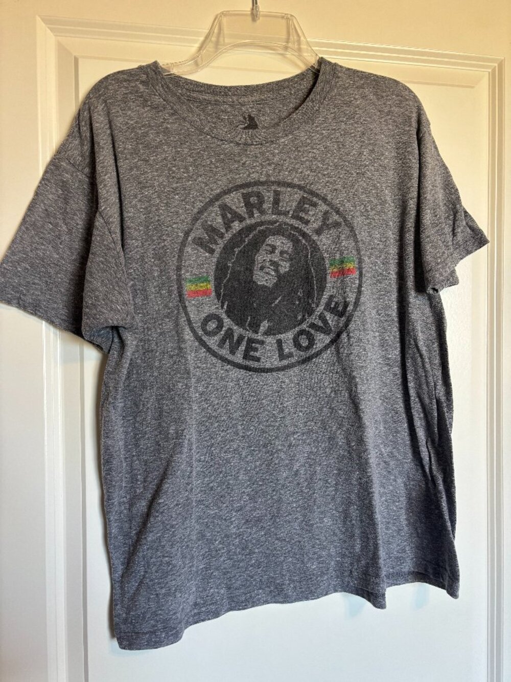 Bob Marley One Love Graphic Tee Zion Rootswear Gray L